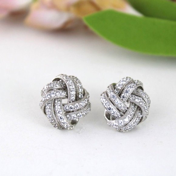 QVC Jewelry Qvc Fado Sterling Silver Cz Celtic Knot Earrings Poshmark